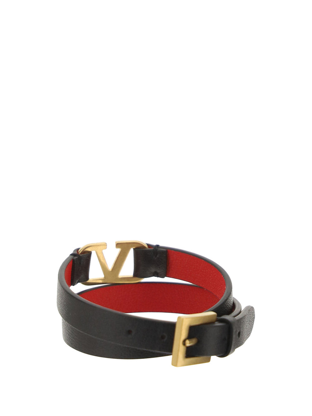 Vlogo Wrap Bracelet - Black / Red
