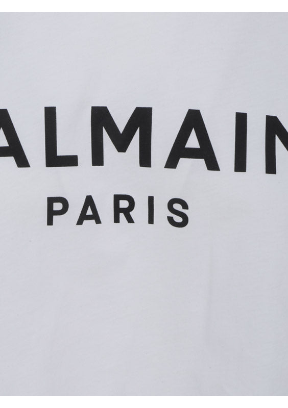 Logo Print Cropped T-Shirt - White