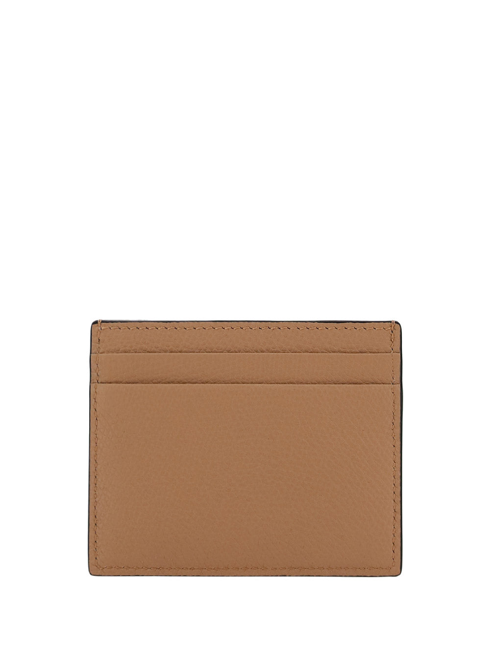 VLogo Signature Cardholder in Grainy Calfskin - Rose Canelle