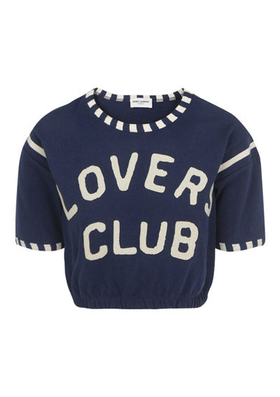 "Lover's Club " T-Shirt - Marine / Natural