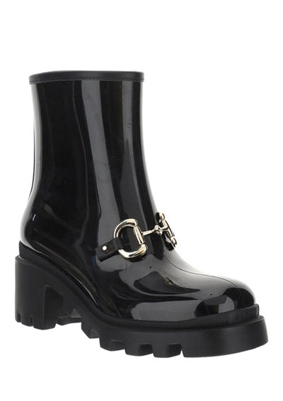 Women's Ankle Boot with Horsebit - Black