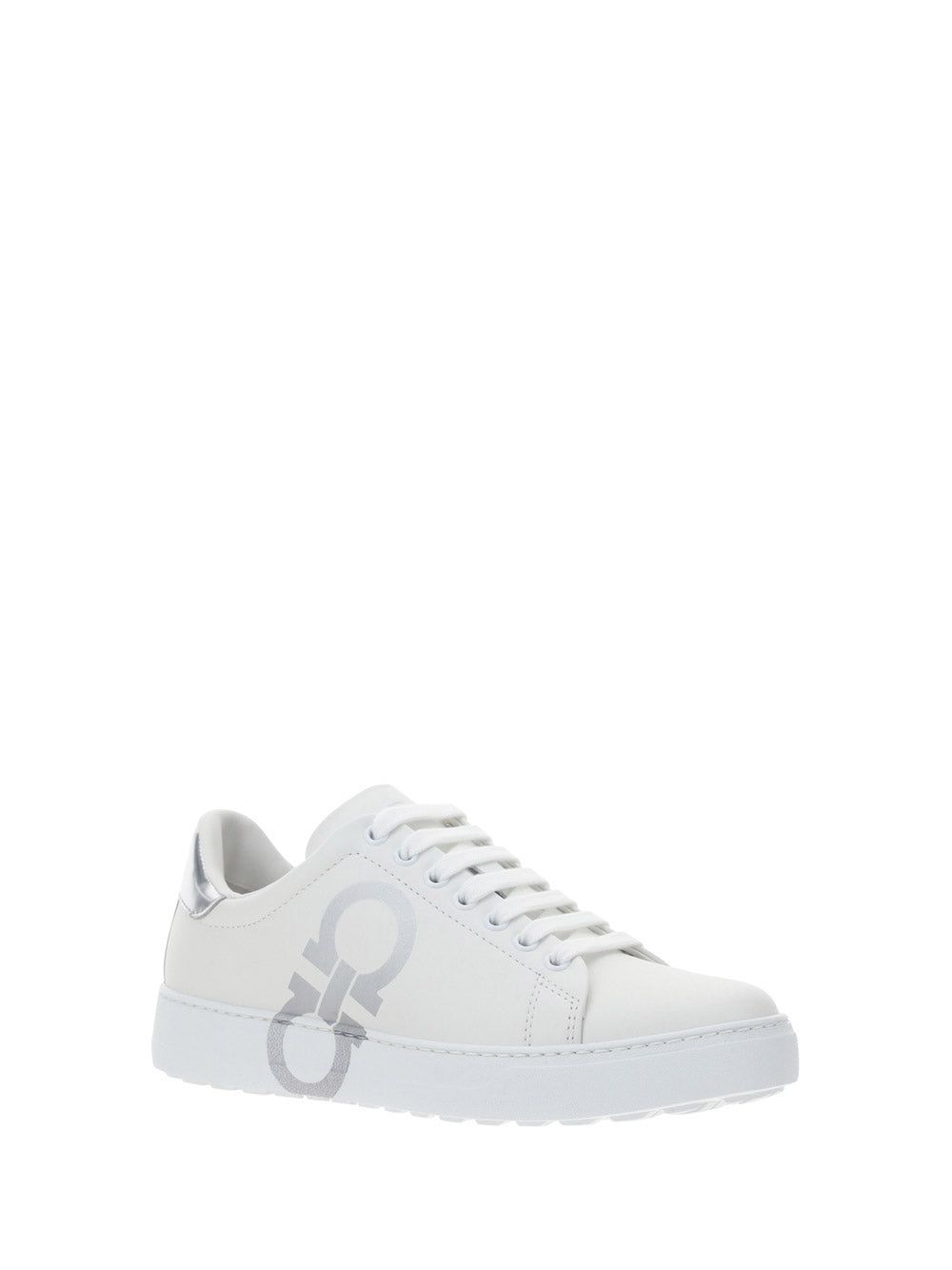 Gancini Sneaker - White / Silver