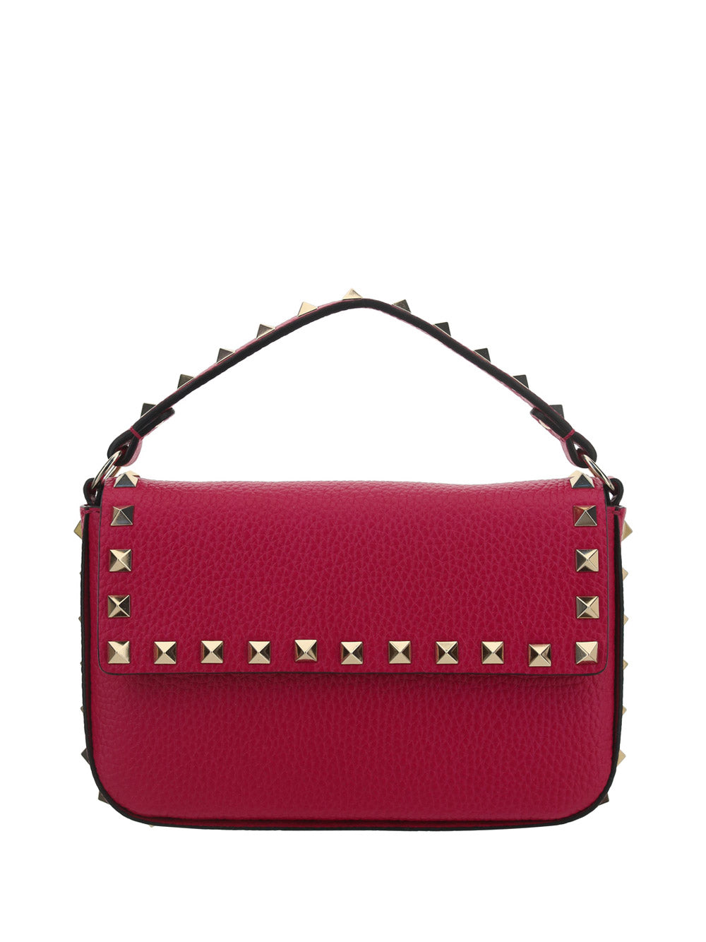 Rockstud Grainy Calfskin Pouch - Blossom