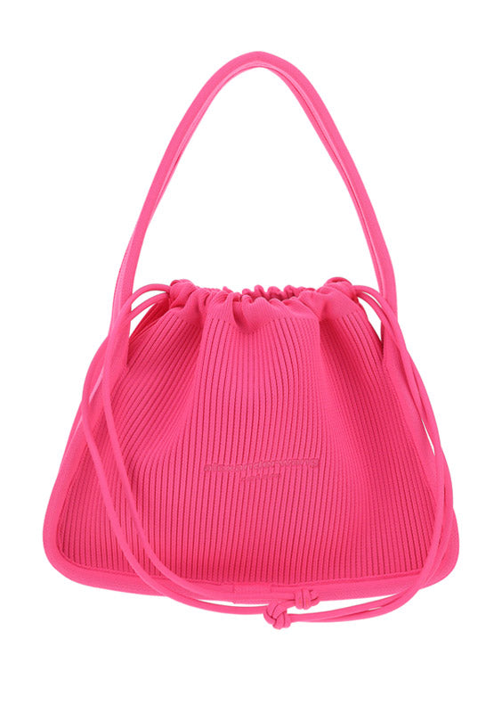 Ryan Small Bag in Rib Knit - Pink