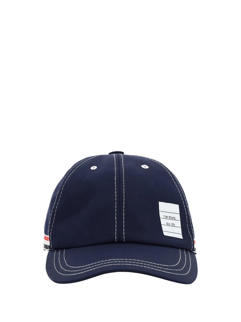 Typewriter Cloth Contrast Stitch 6-Panel Baseball Cap - Navy