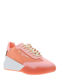 Loop Lace-Up Sneakers - Peach