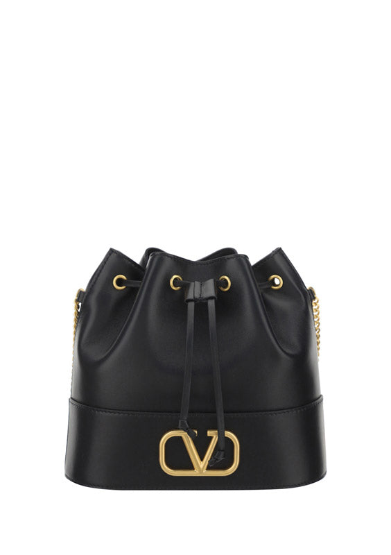 VLogo Small Bucket Bag - Black