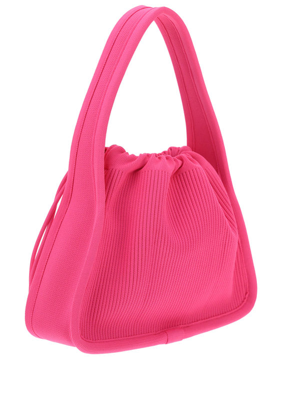Ryan Small Bag in Rib Knit - Pink