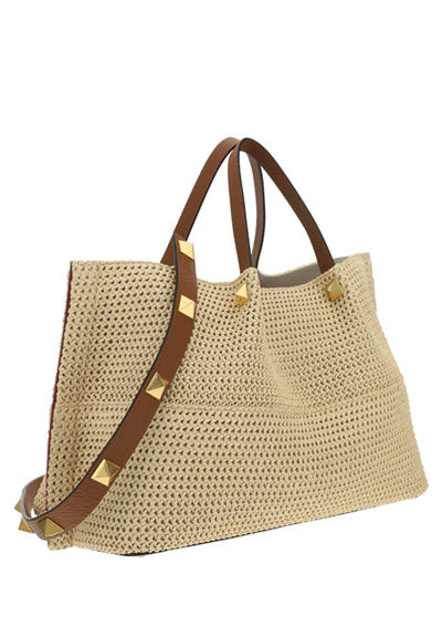 Medium Straw Summer Tote - Natural