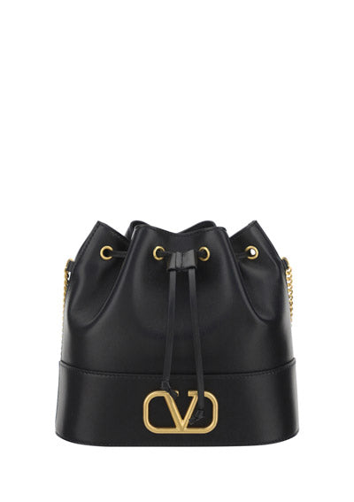 VLogo Small Bucket Bag - Black