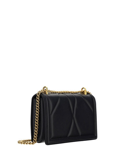 Medium Devotion Side Bag In Matelassé Nappa Leather - Black