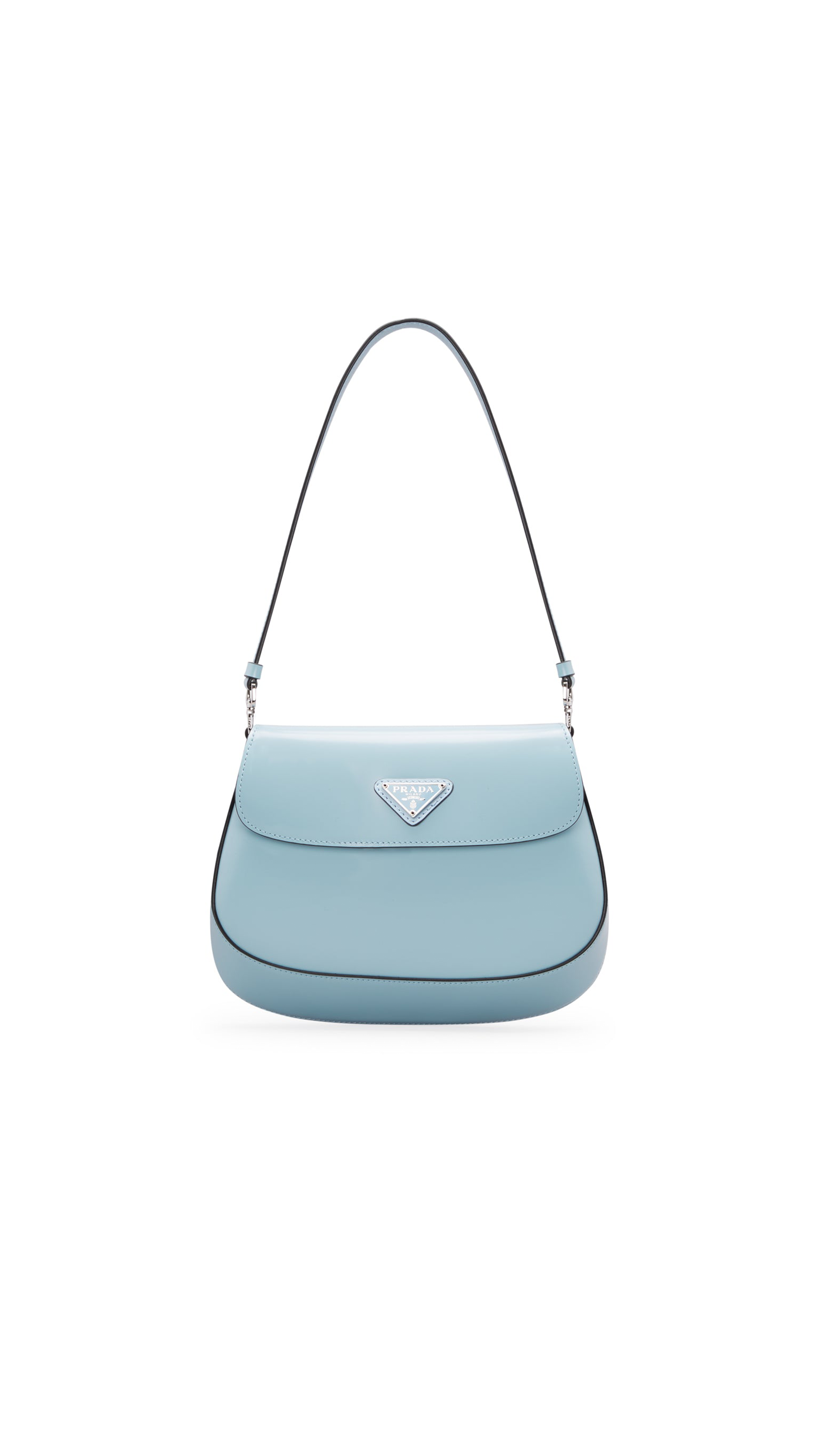 Prada - Cleo Bright Blue Smooth Leather Shoulder Bag