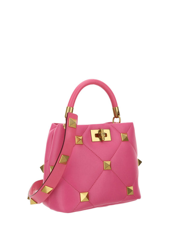 Small Roman Stud The Handle Bag - Pink