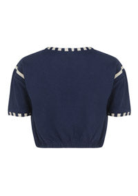 "Lover's Club " T-Shirt - Marine / Natural
