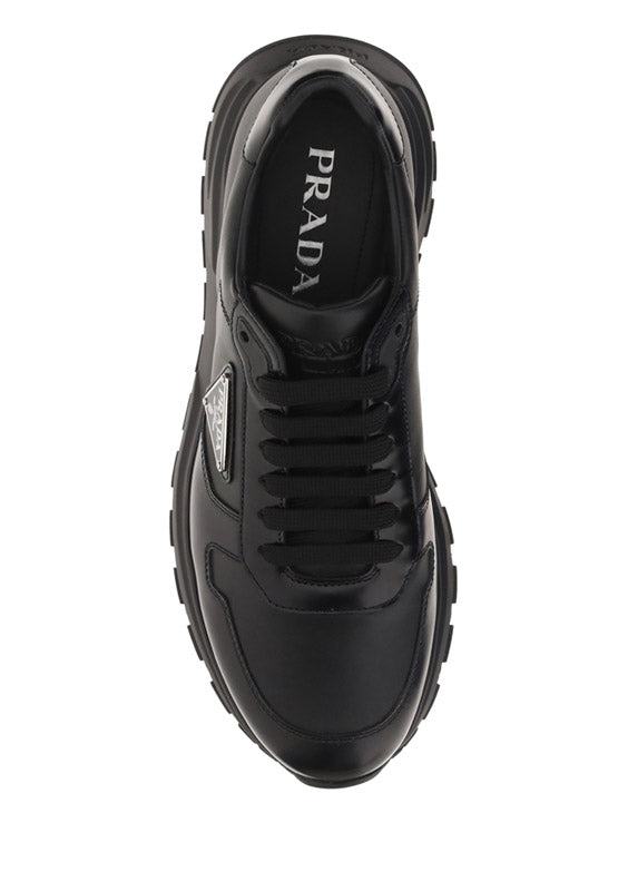 Prax 01 Sneakers in Nylon & Leather - Black