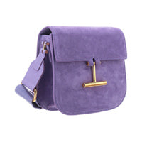 Suede Leather Tara Mini Crossbody - Hyacinth