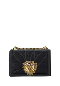 Medium Devotion Side Bag In Matelassé Nappa Leather - Black