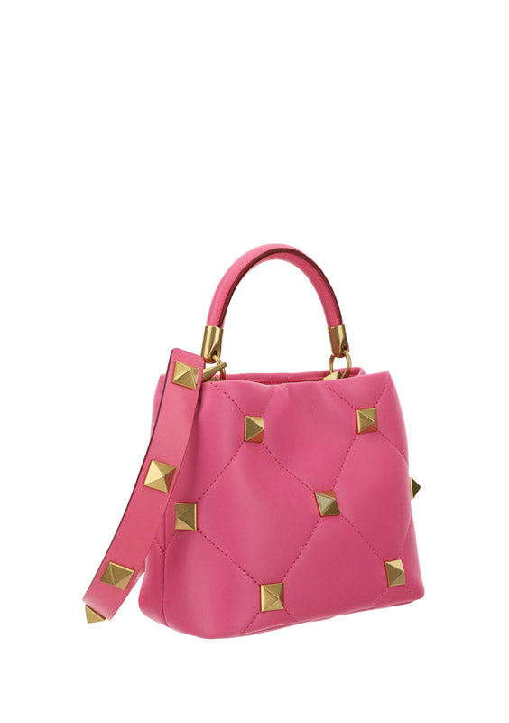 Small Roman Stud The Handle Bag - Pink