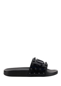 Rubber Summer Vlogo Signature Slide Sandal - Black