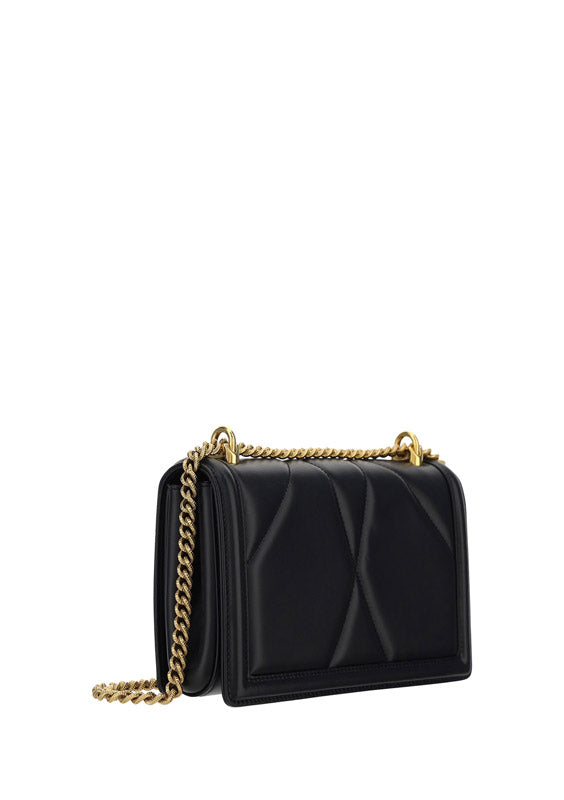 Medium Devotion Side Bag In Matelassé Nappa Leather - Black
