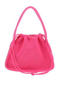 Ryan Small Bag in Rib Knit - Pink