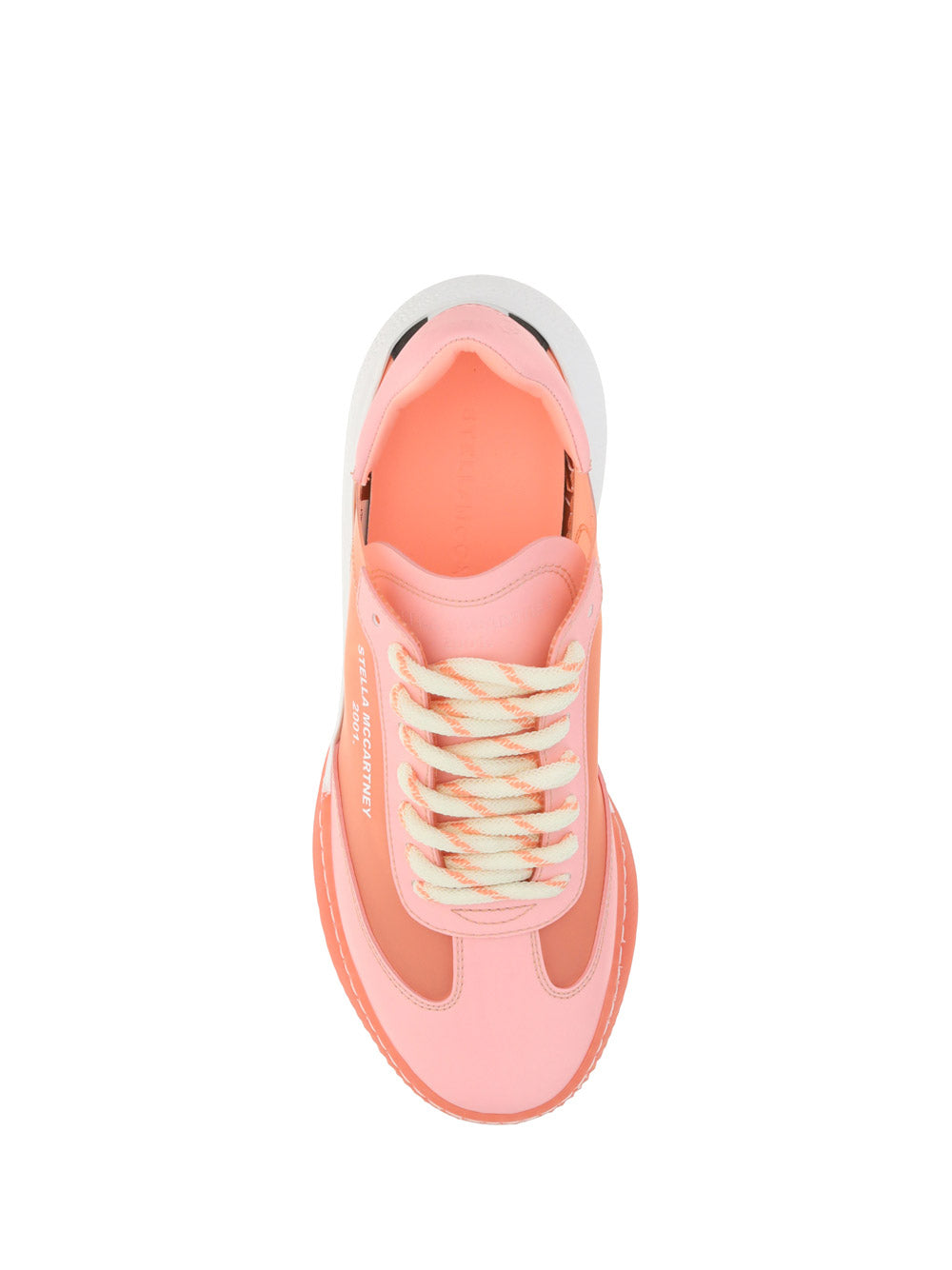 Loop Lace-Up Sneakers - Peach