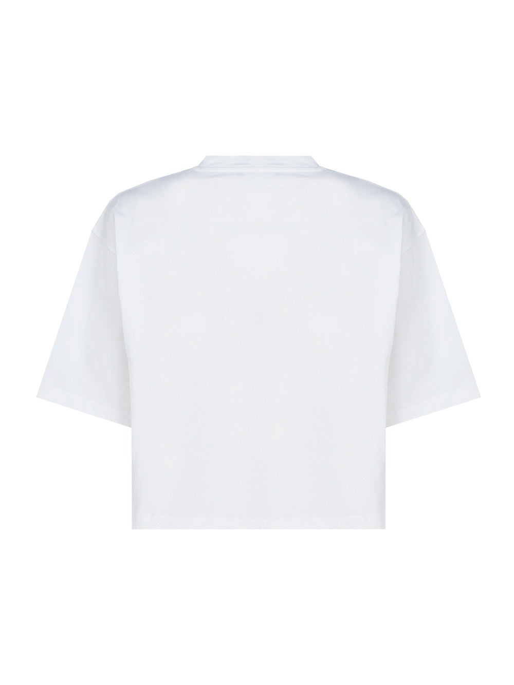Logo Print Cropped T-Shirt - White