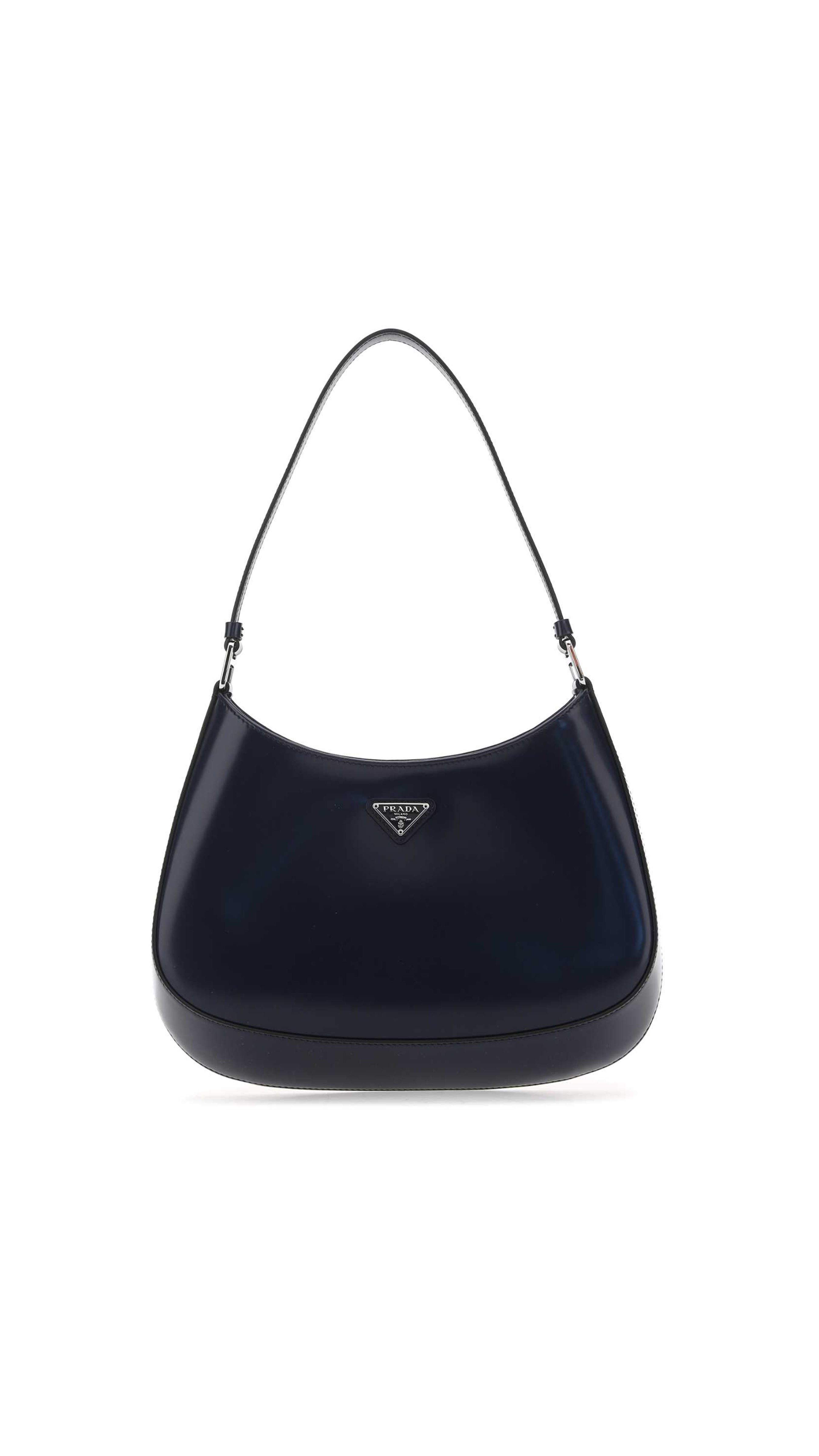 Prada Cleo Brushed Leather Mini Bag - Midnight Blue – Amuze