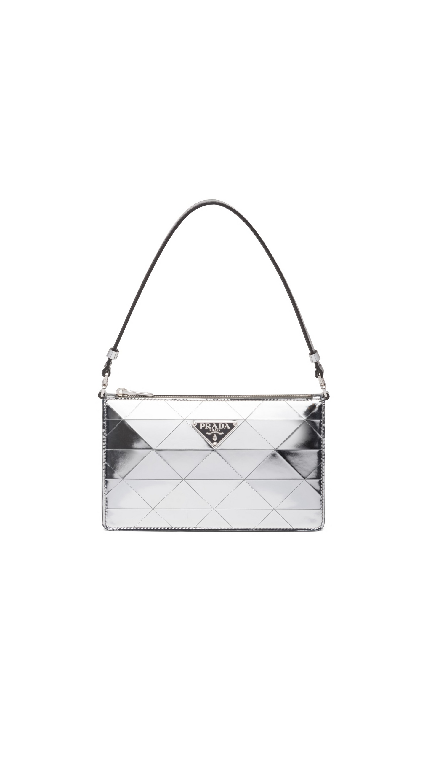Metallic Leather Mini-Bag - Silver.