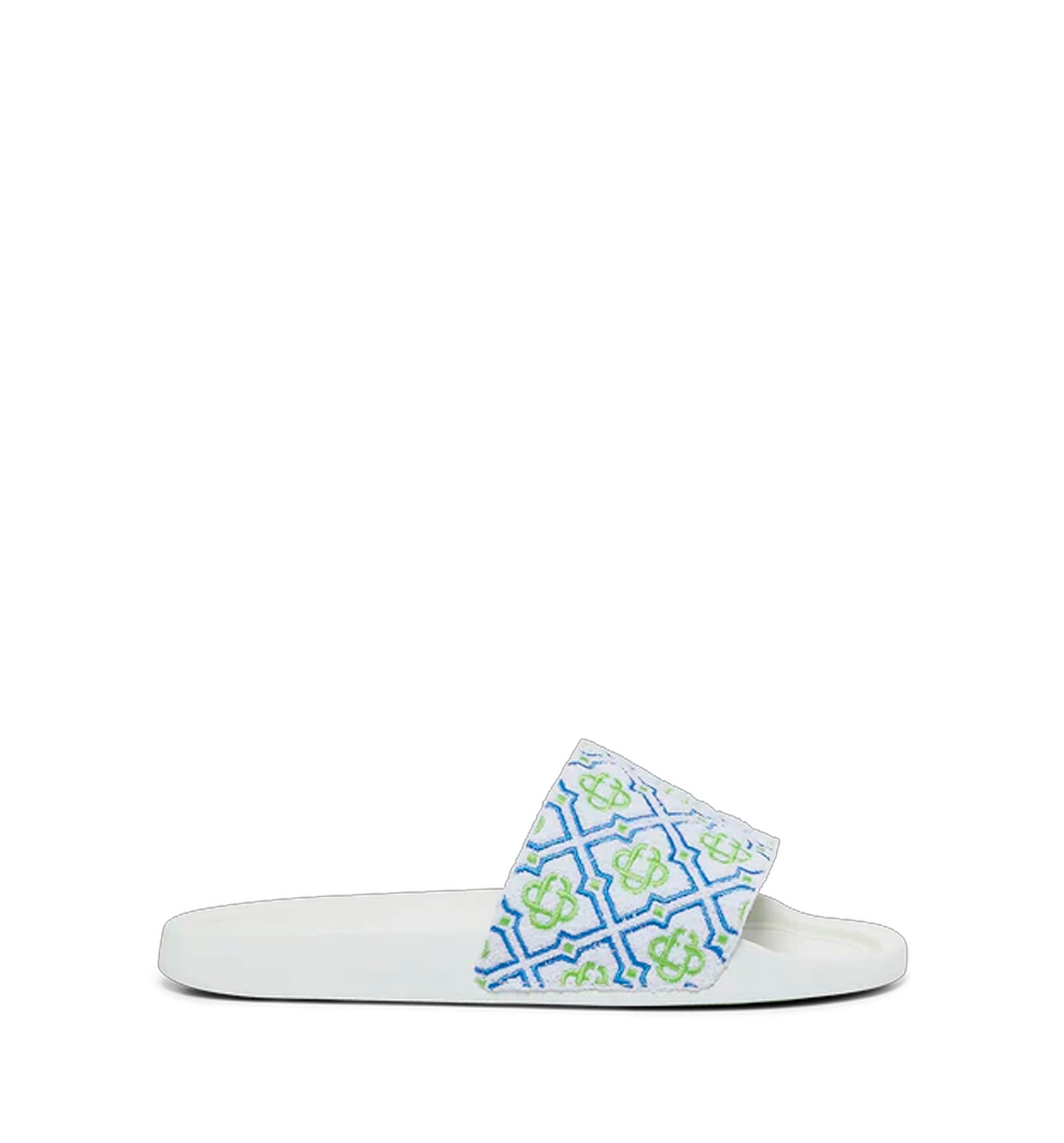 Men's White Monogram Pool Slides