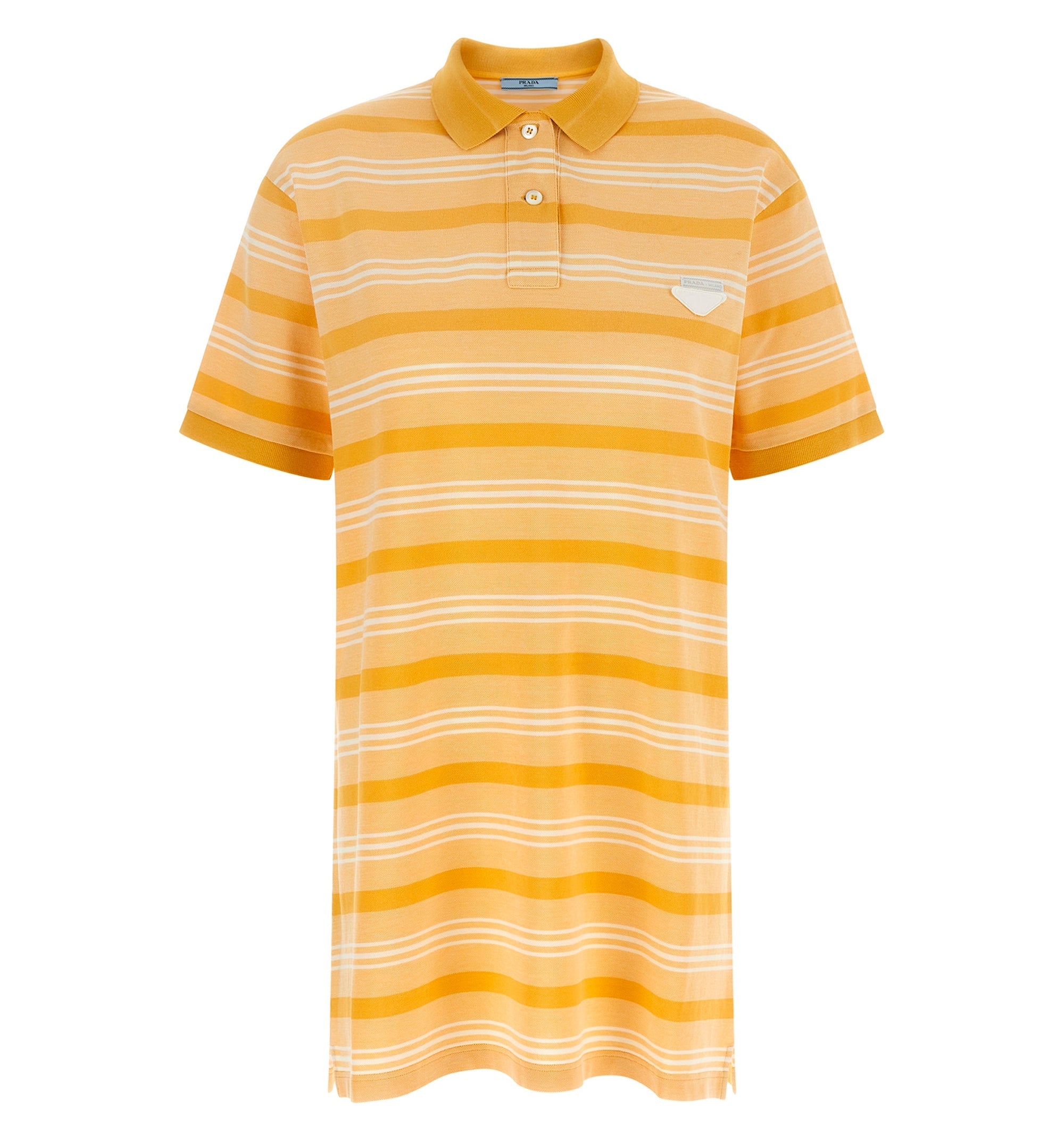 Bayadere stripe piqué mini-dress