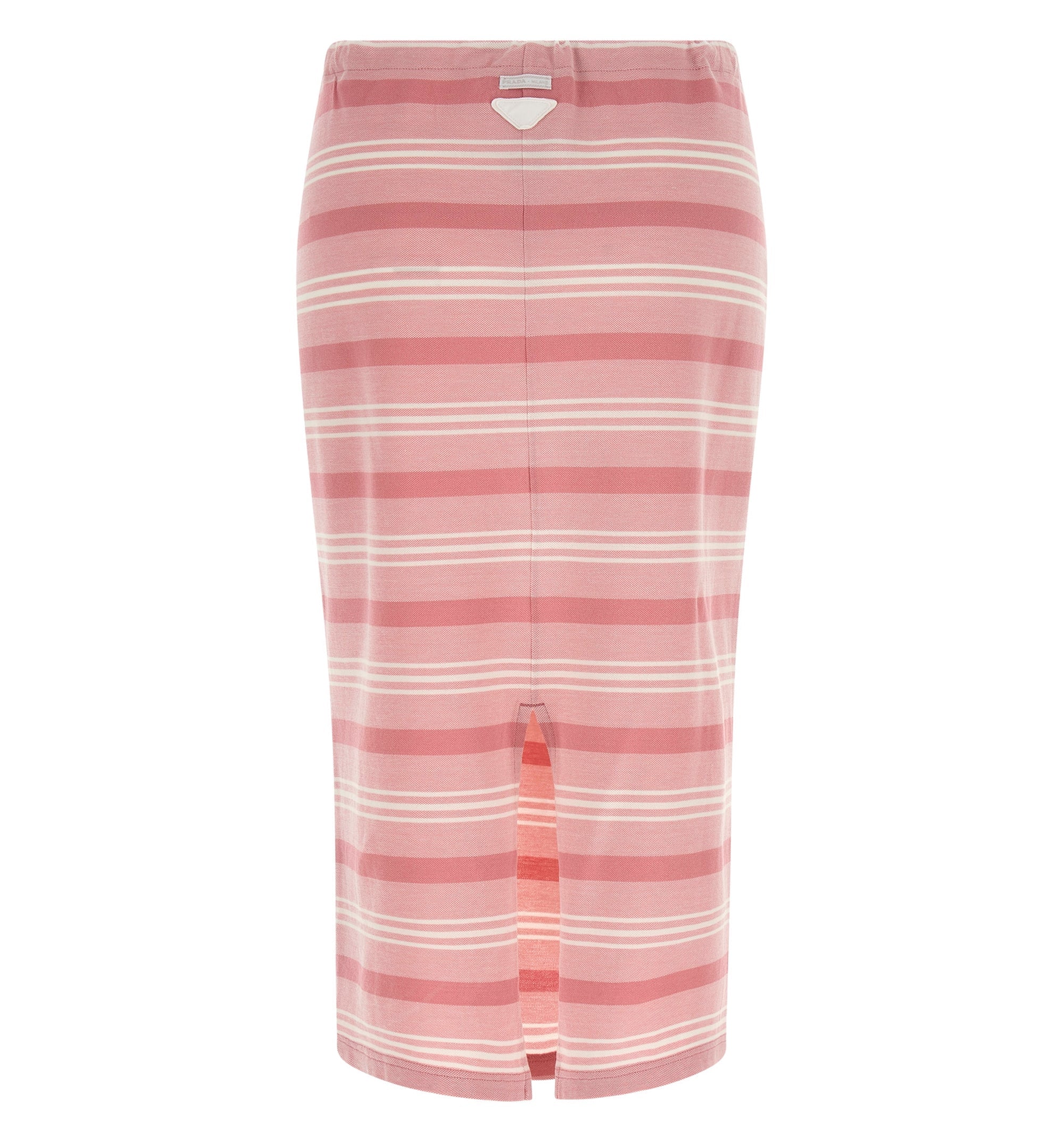 Bayadere print piqué skirt