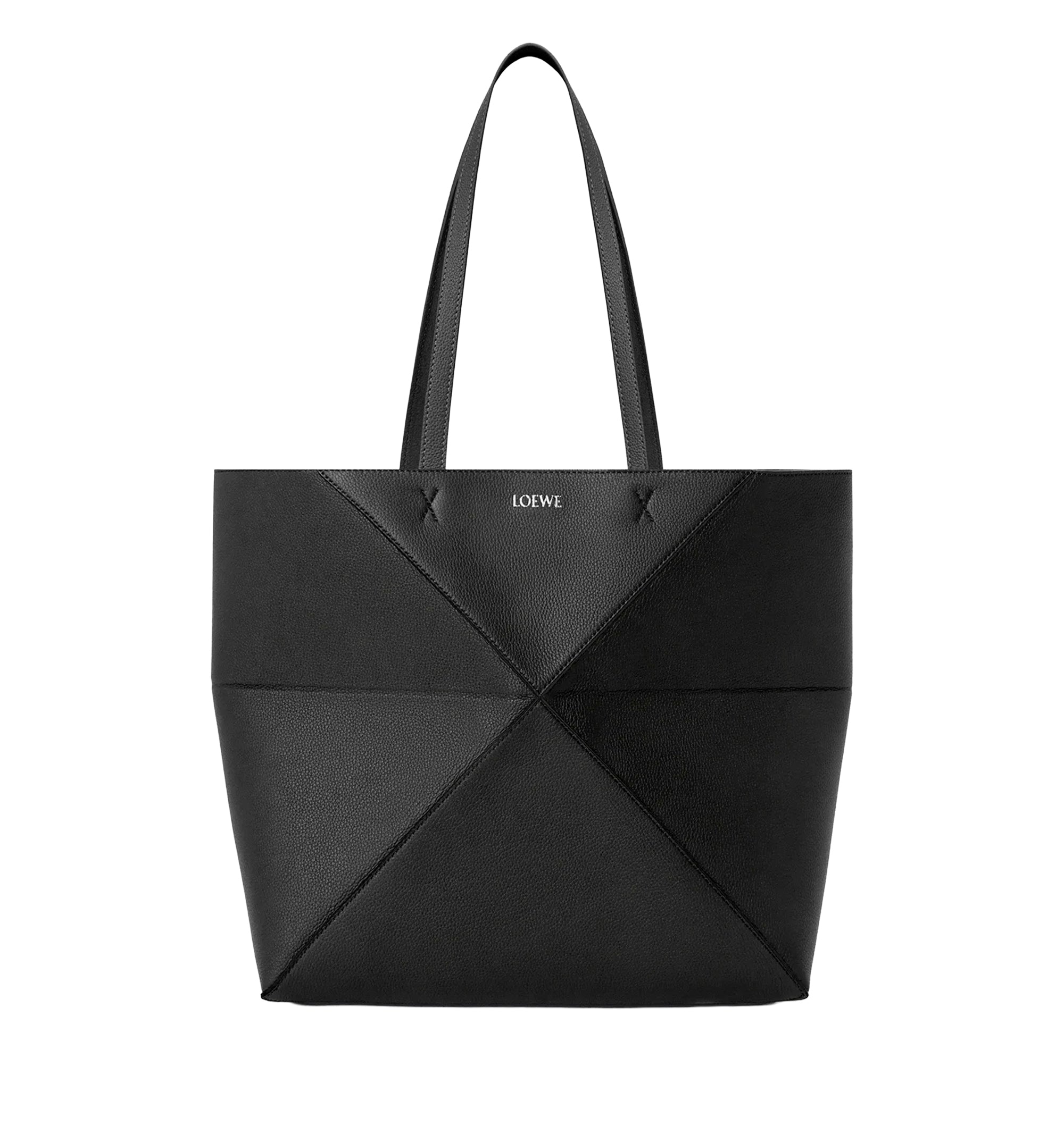Medium horizontal Puzzle Fold tote in soft grained calfskin