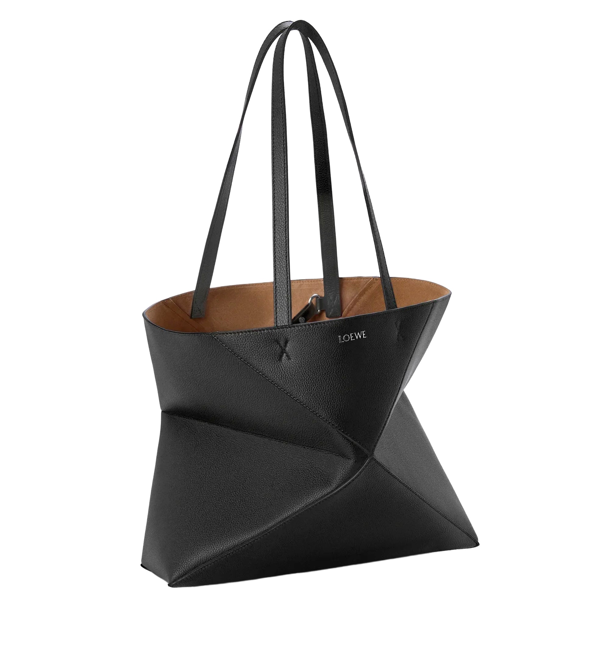 Medium horizontal Puzzle Fold tote in soft grained calfskin