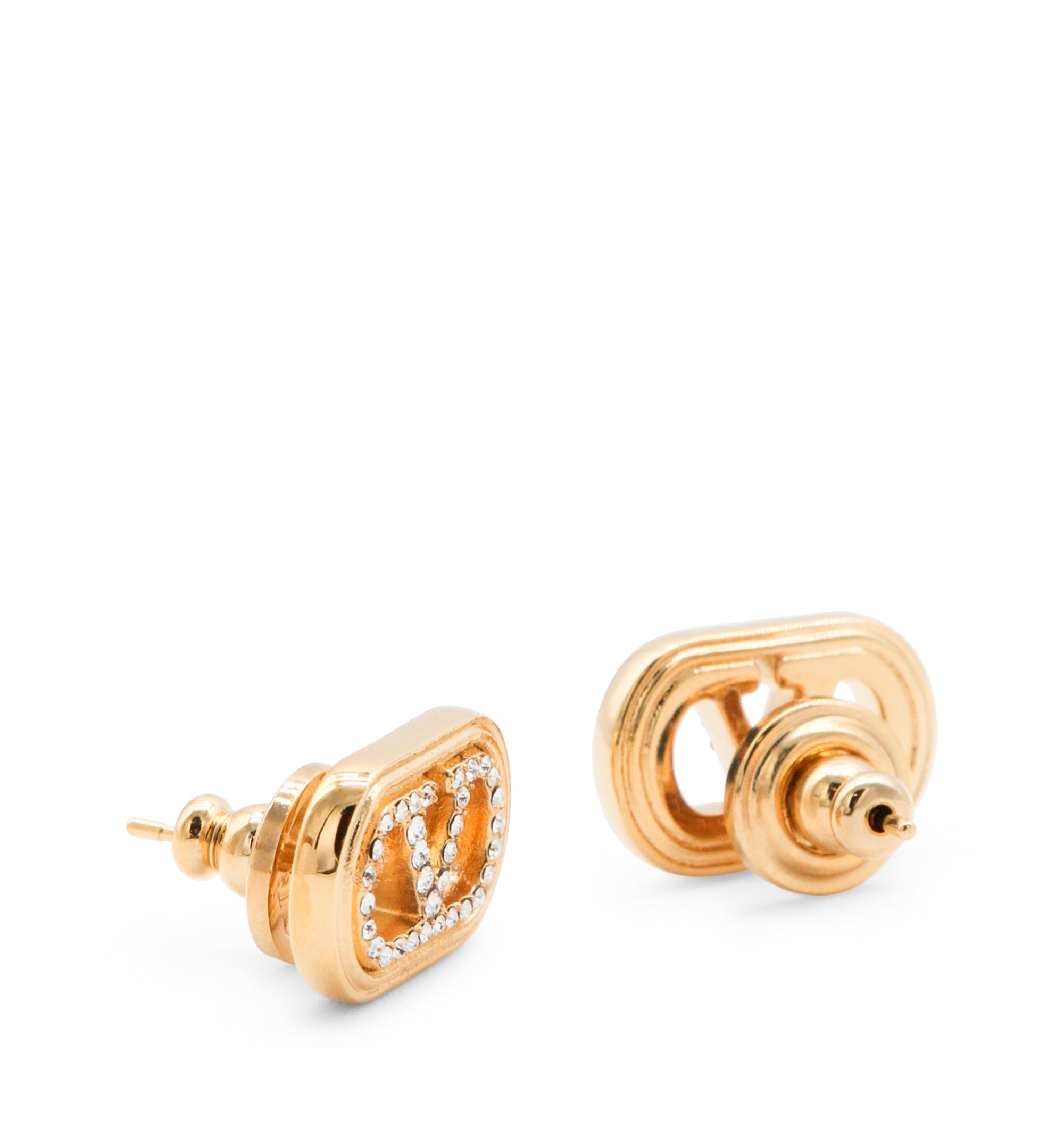Gold And Crystal Earrings