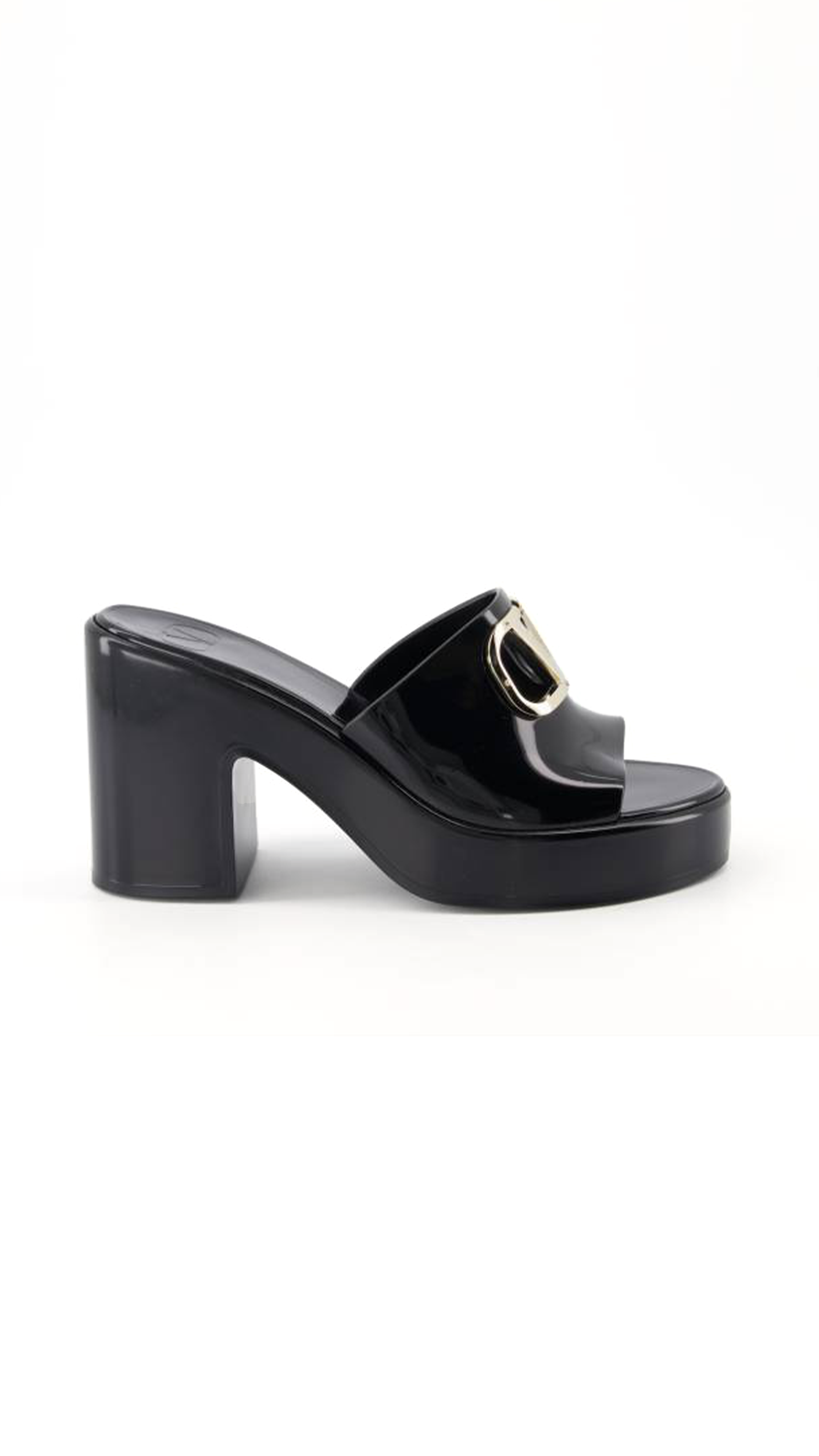 Vlogo Signature Rubber Mules 100MM - Black