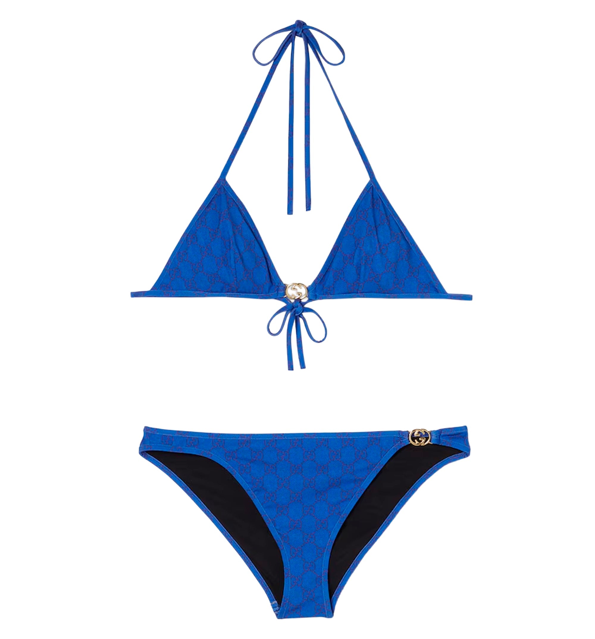 Printed stretch jersey bikini