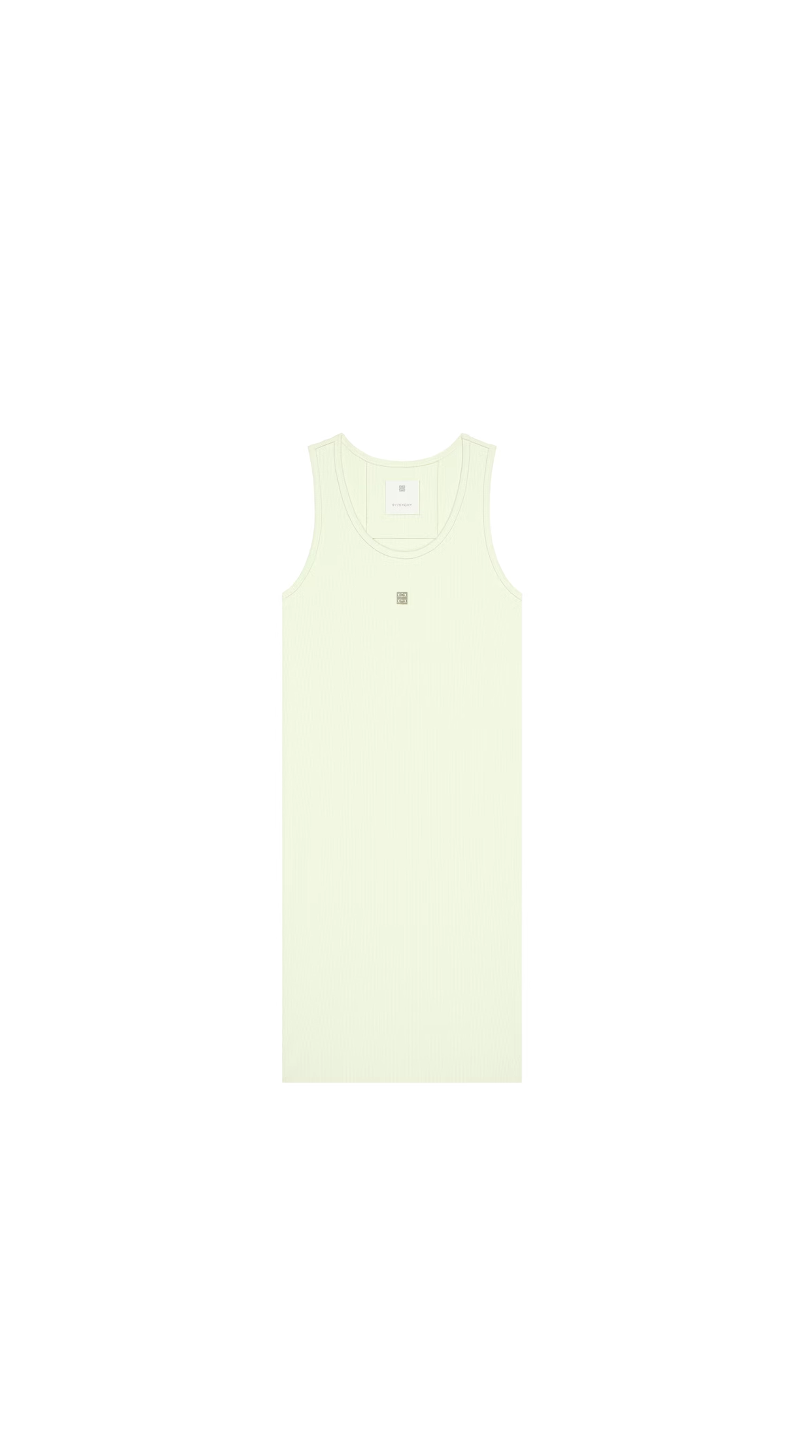 Tank dress in cotton with 4G detail - Green