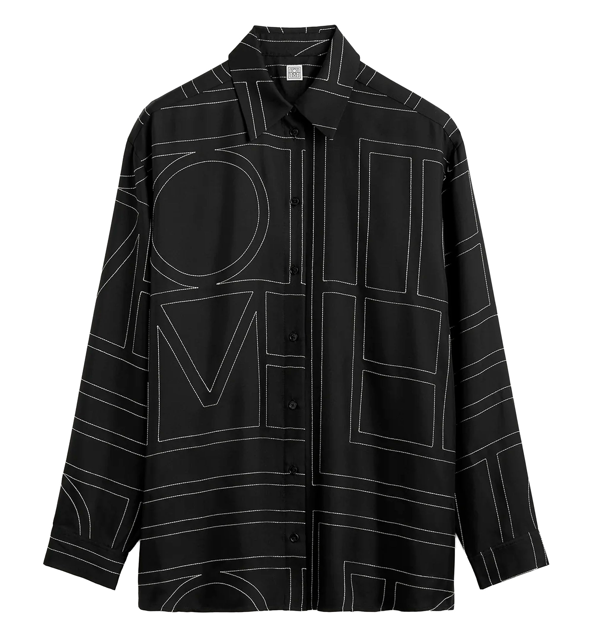 Classic embroidered shirt black