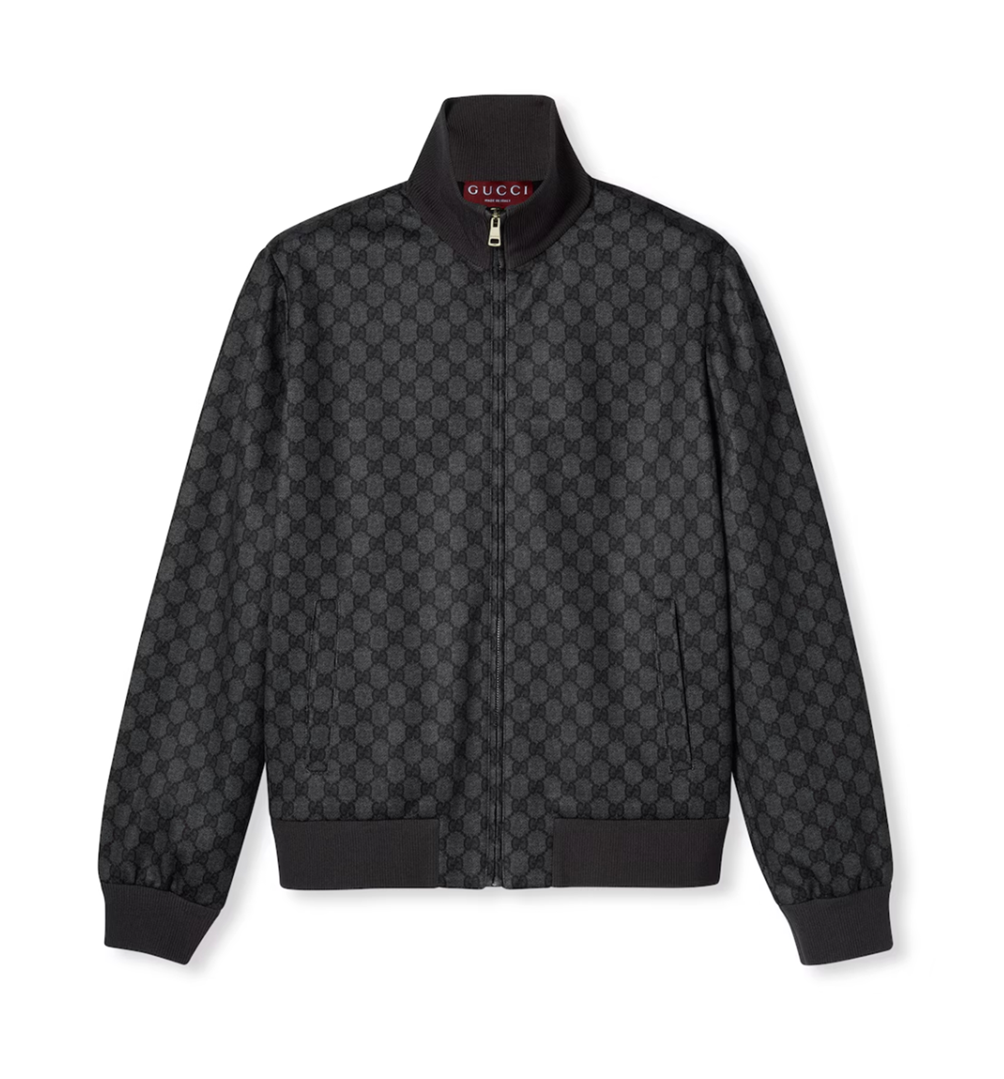 Printed Technical Jersey Zip Sweatshirt