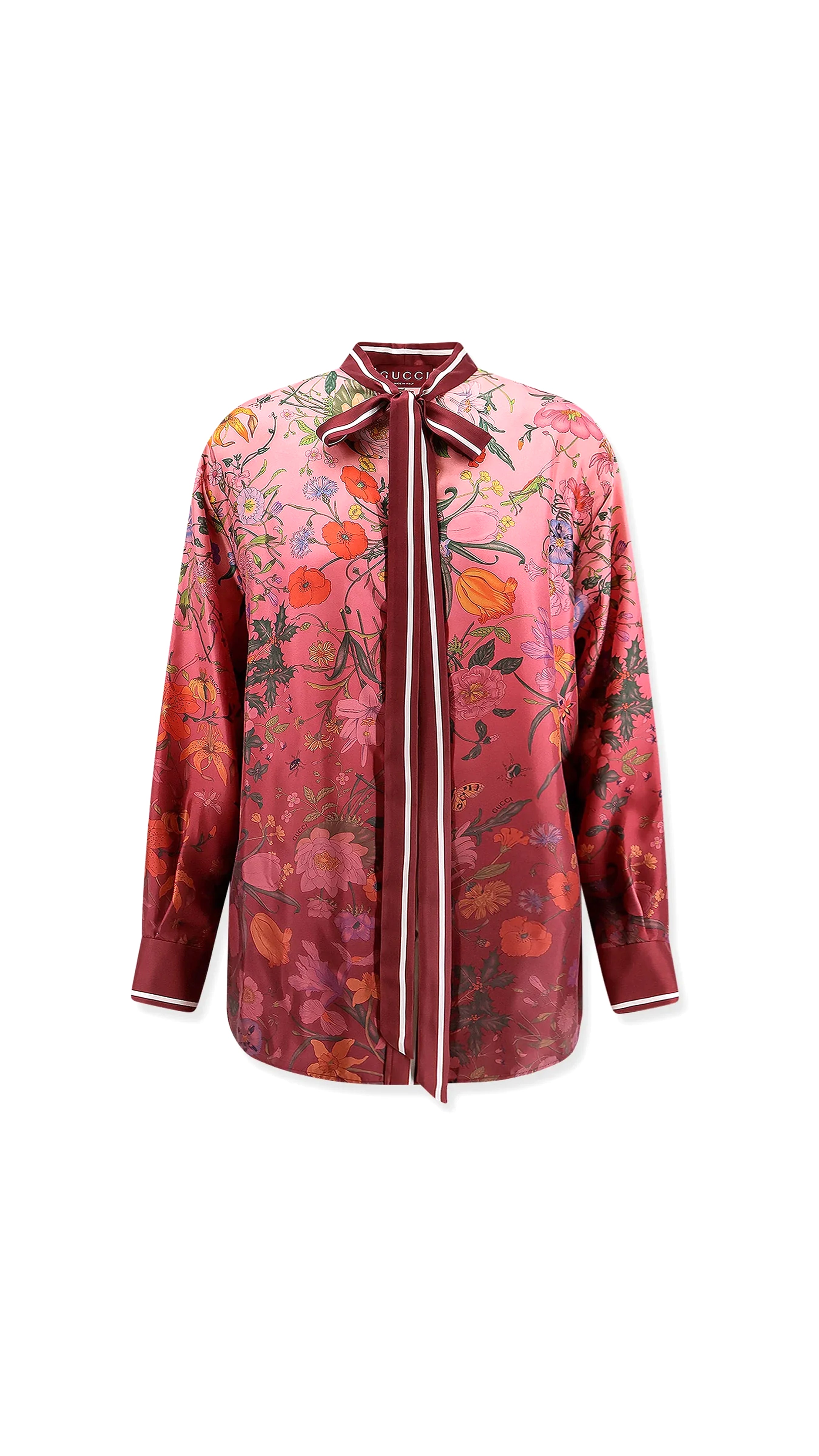 Printed Silk Shirt - Orange / Multi