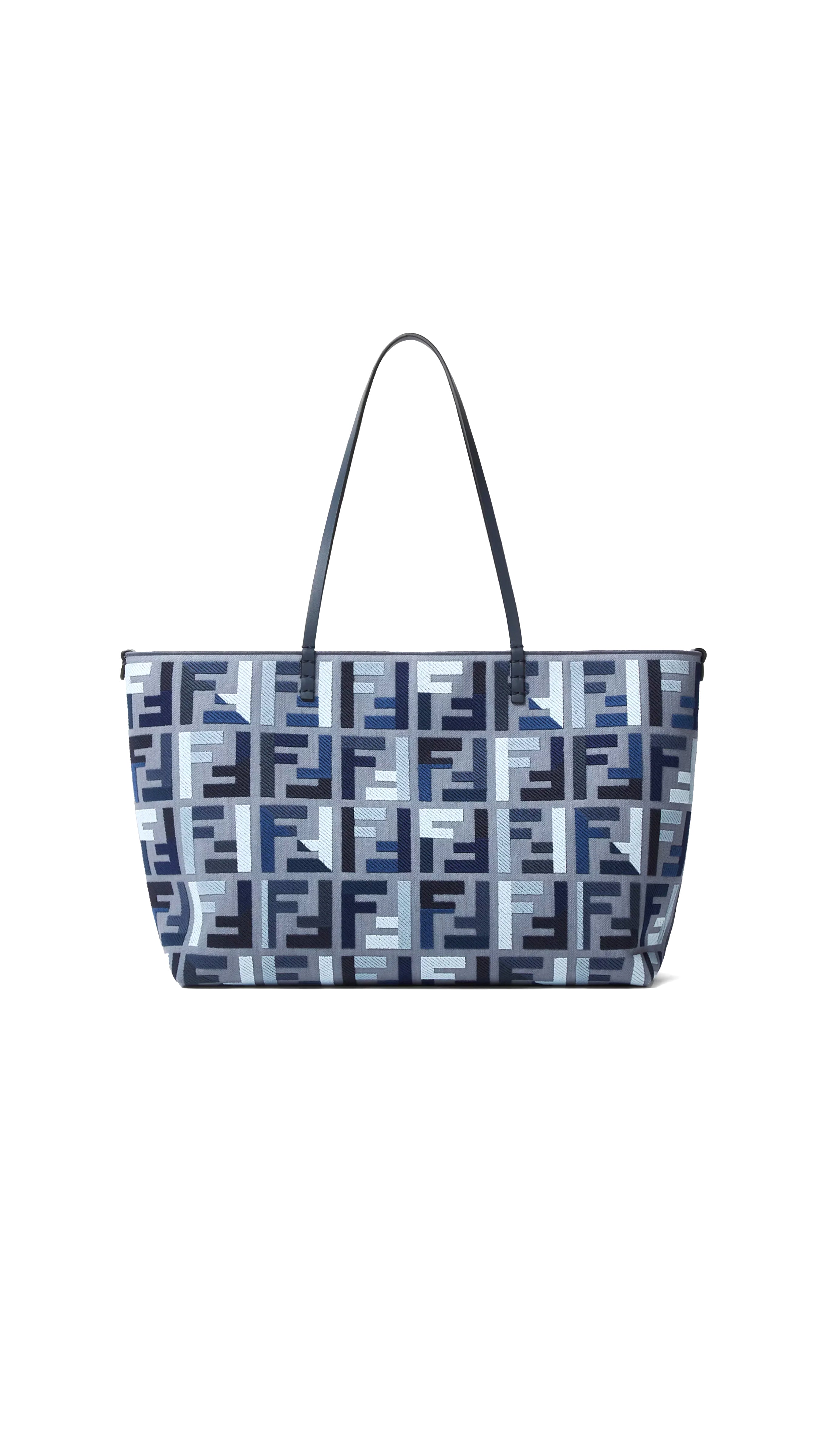 Roll Large FF Embroidery Tote Bag - Blue