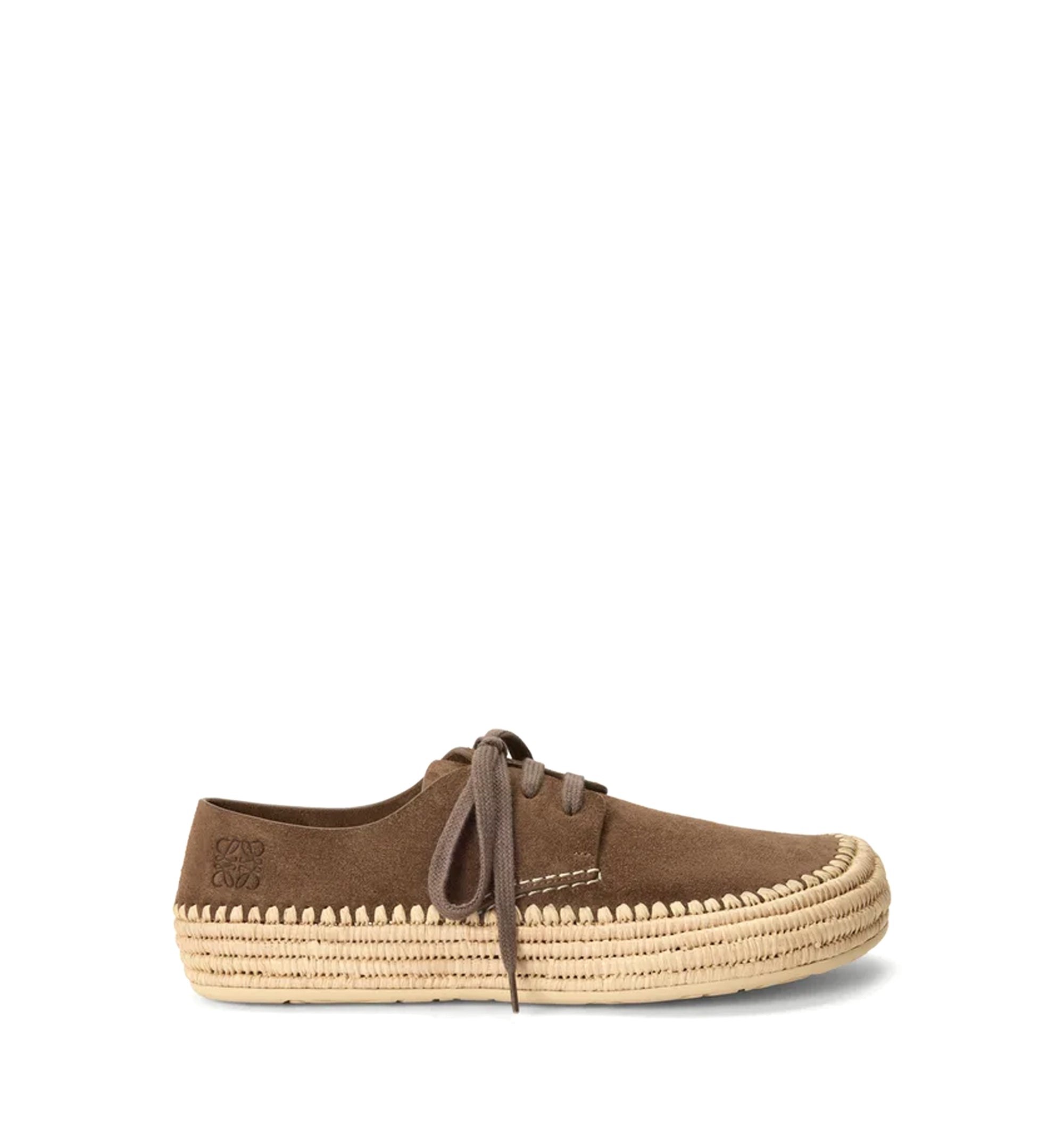 Rio Lace-up In Suede And Raffia