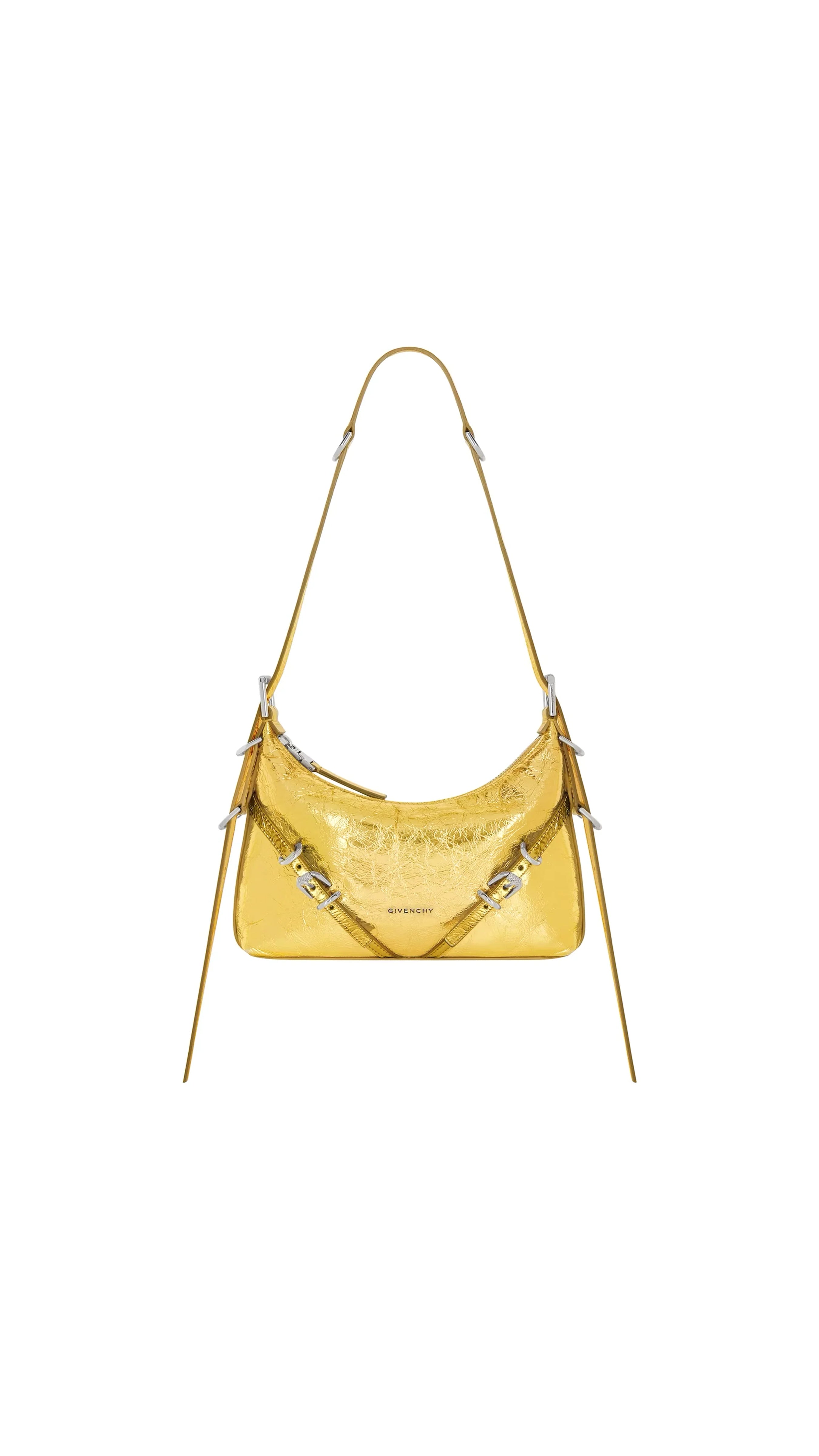 Mini Voyou Bag In Laminated Leather - Gold