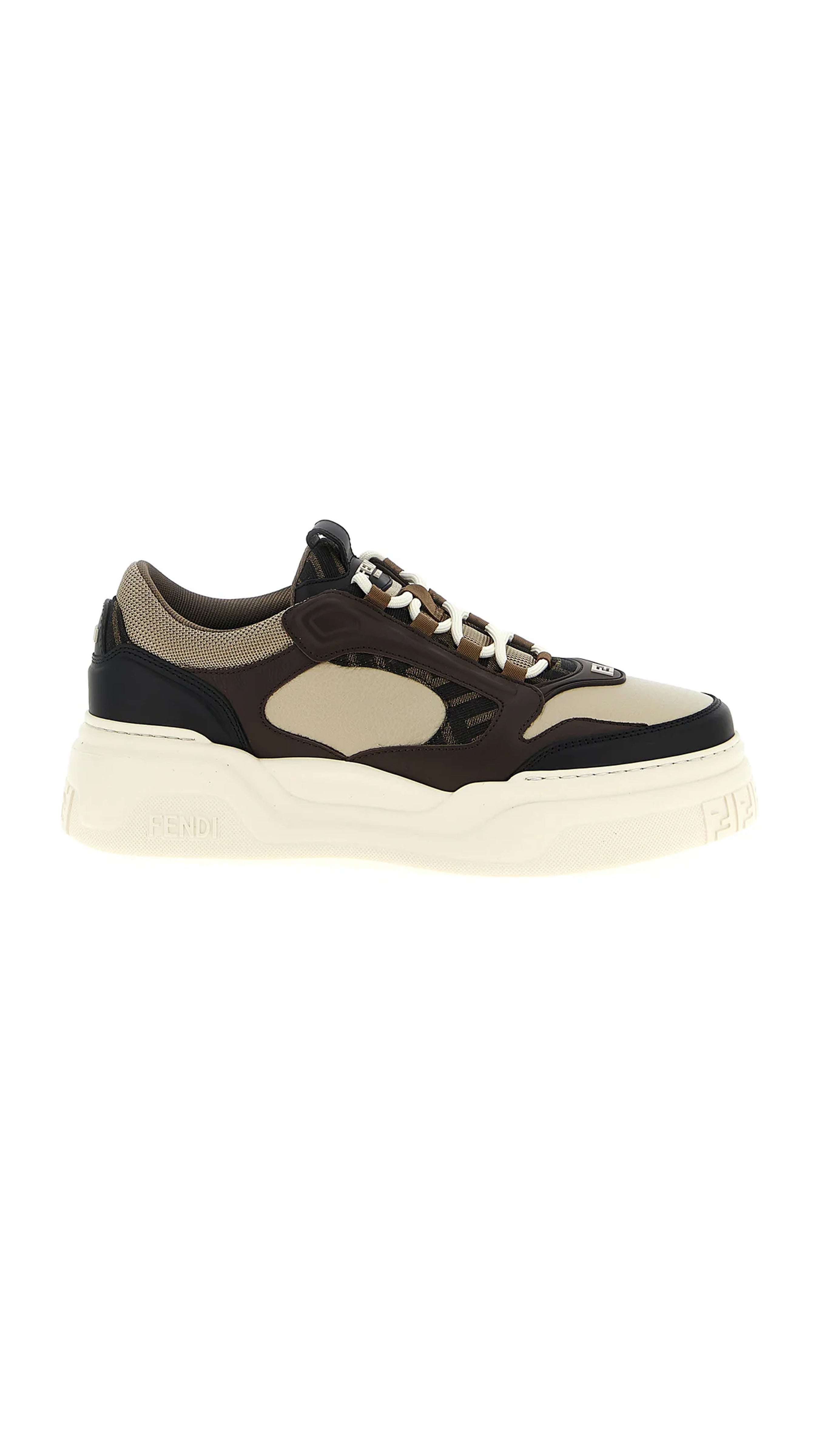 Fendi Force Sneaker Leather Low-tops - White