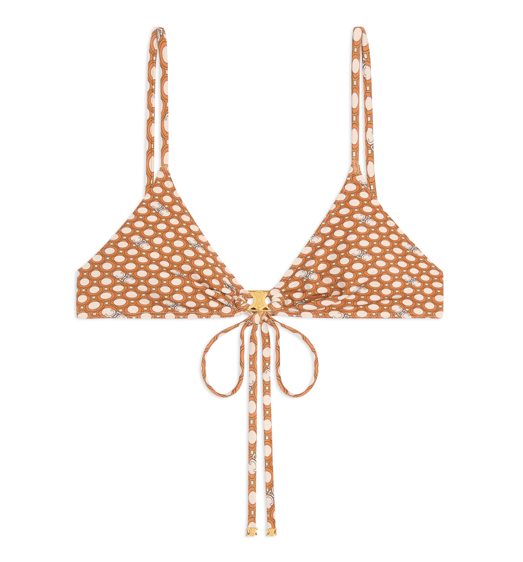 Triomphe Triangle Top In Triomphe Matte Jersey - Desert / Orange