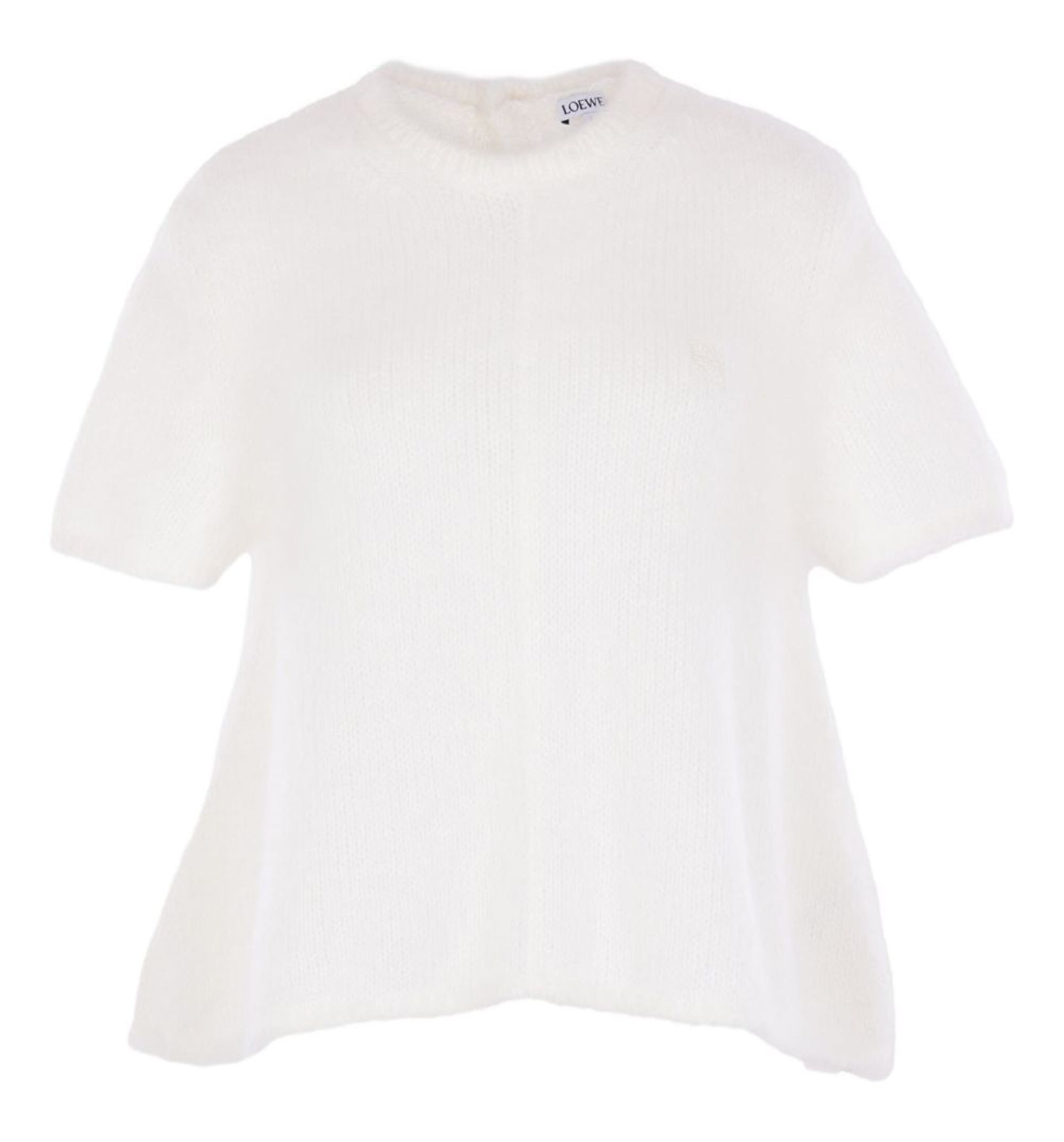 Short Sleeve Sweater In Mohair Blend