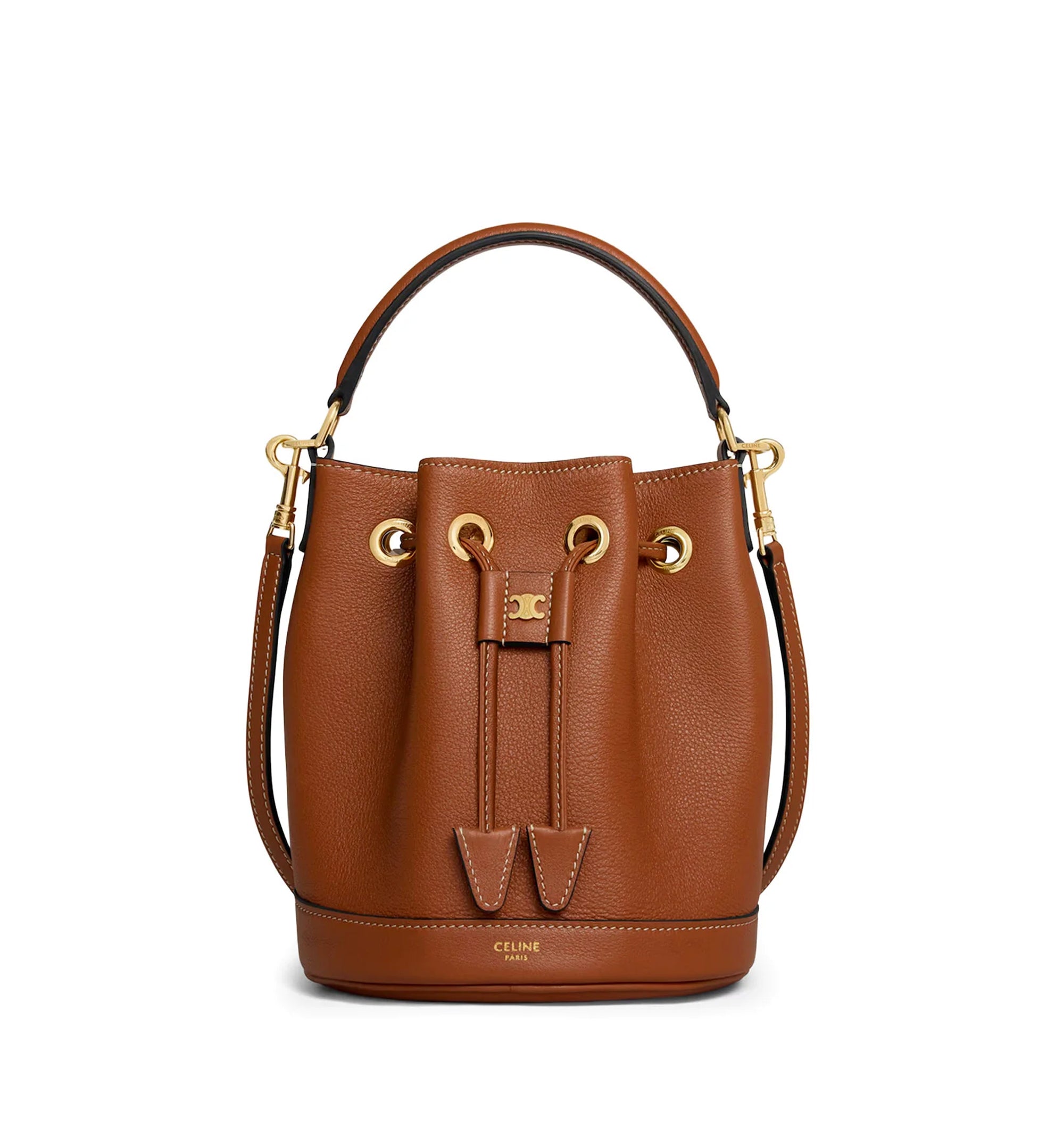Teen Bucket Clara Leather Bag - Brown