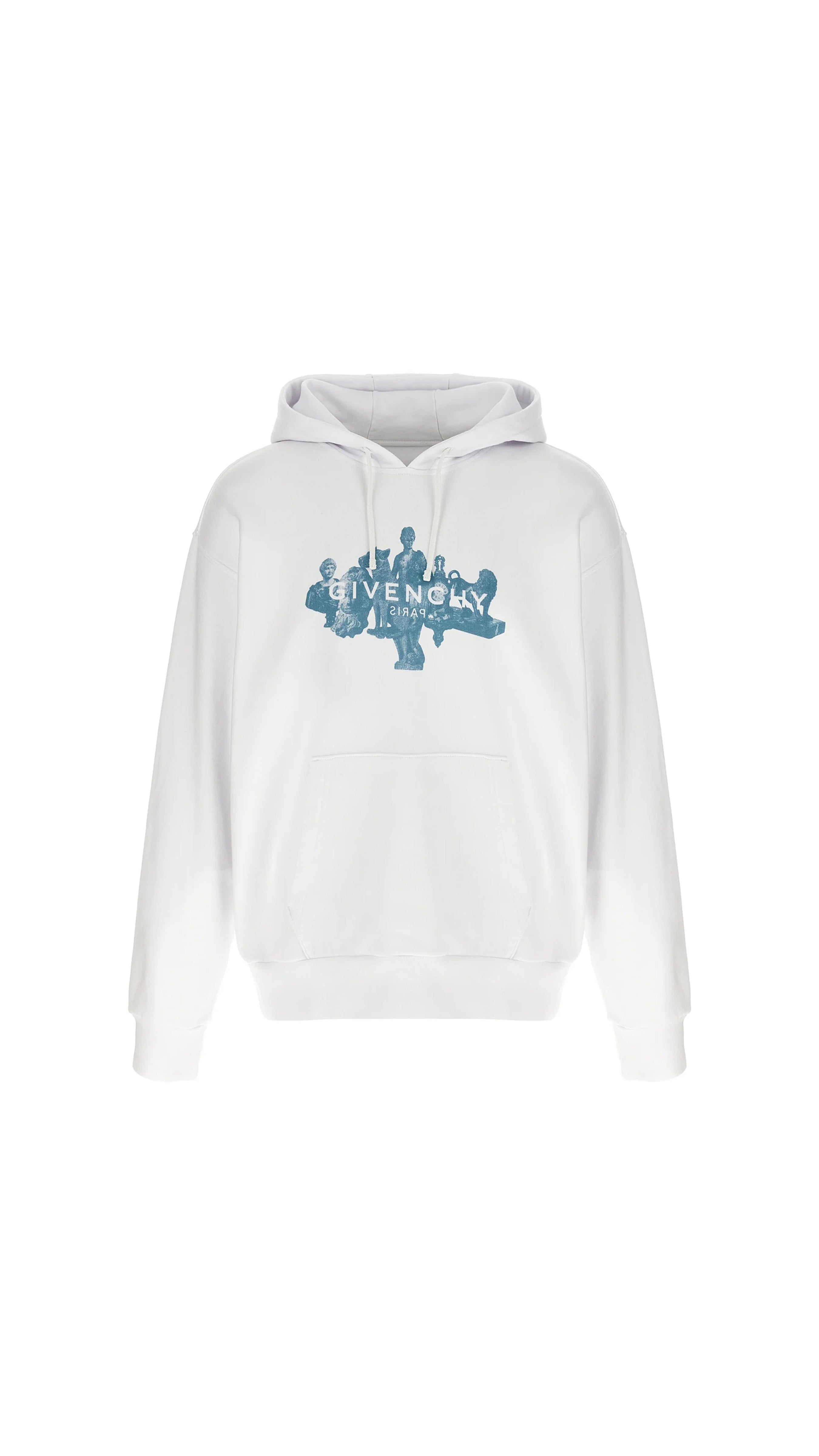 Givenchy Reverse Hoodie In Cotton With Hubert Objects - White