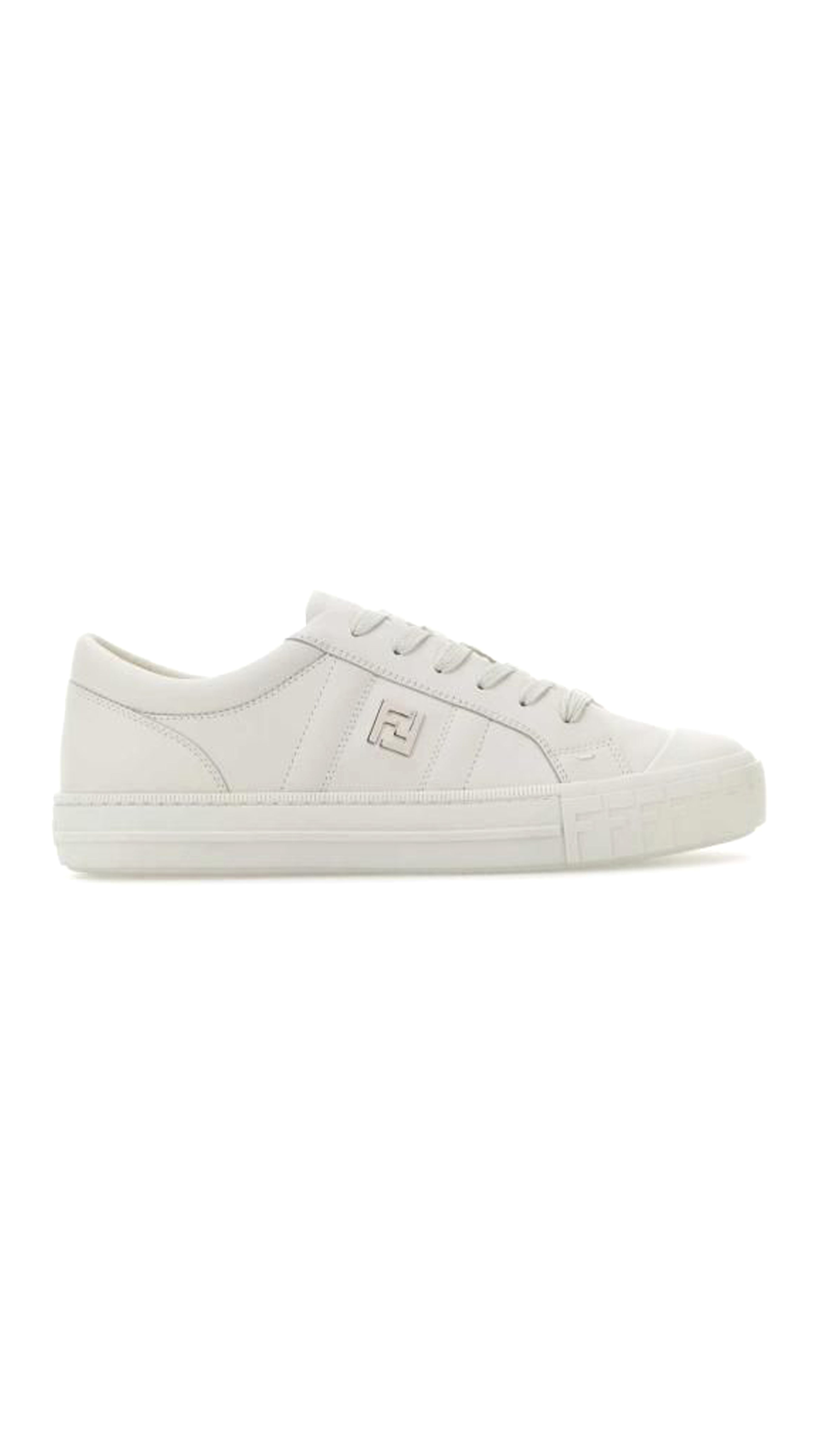 Domino Leather Sneakers - White